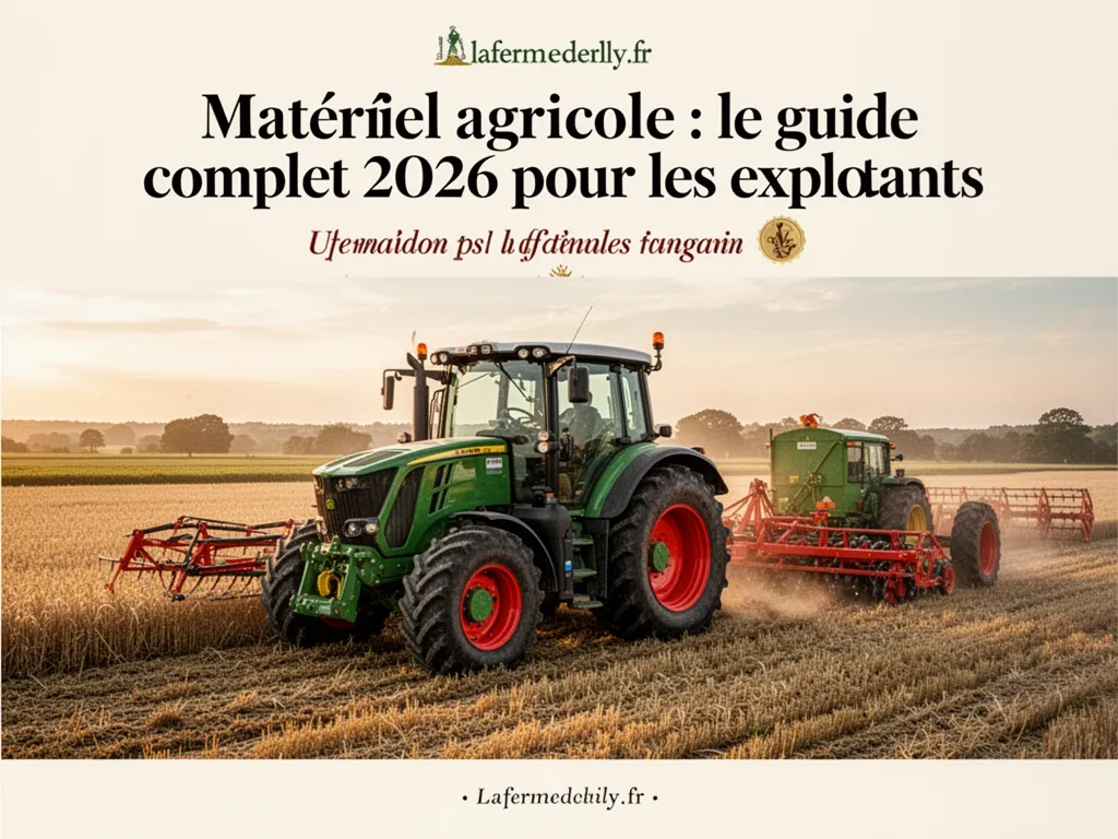 Du matériel agricole en action dans un champ